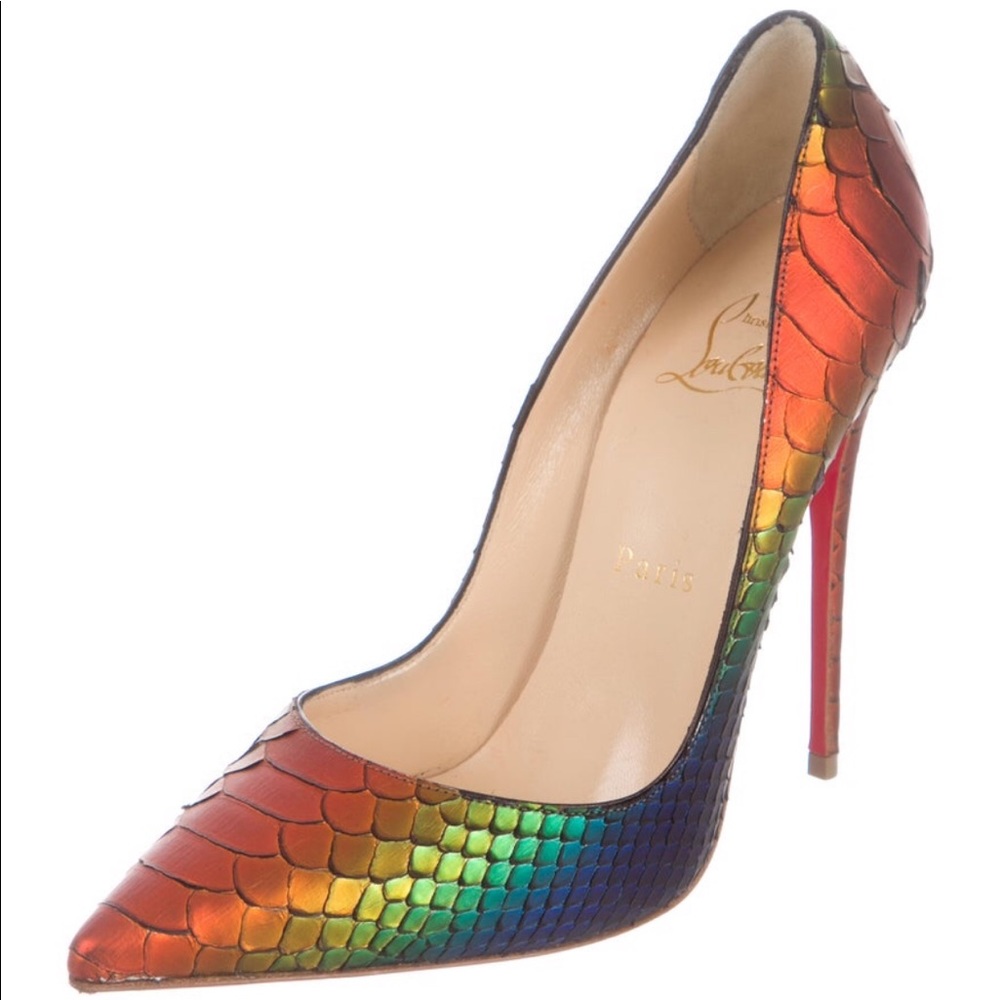 CHRISTIAN LOUBOUTIN SNAKESKIN HEELS - Picture 3 of 7